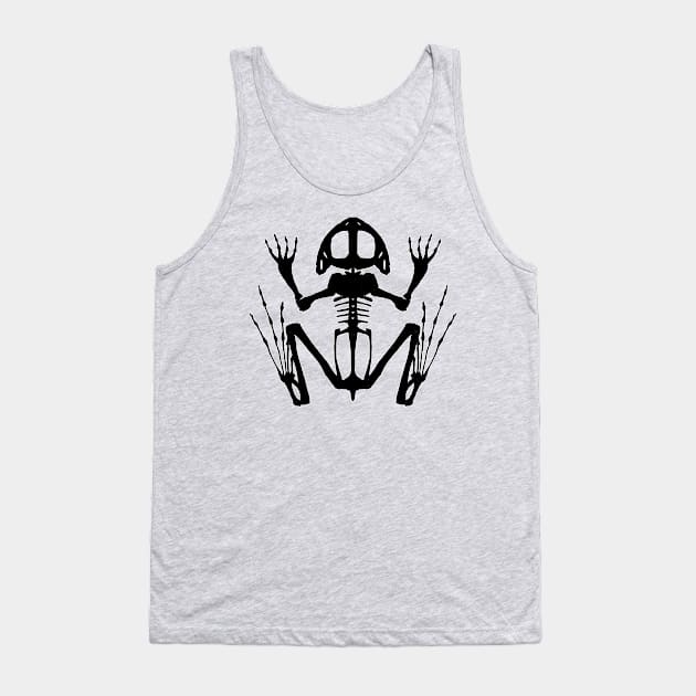 Frog Skeleton (Black) Tank Top by braincase